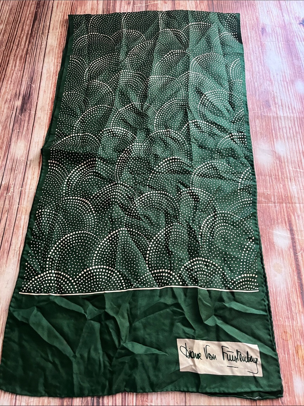 Diane Von Furstenberg Green tan Scarf